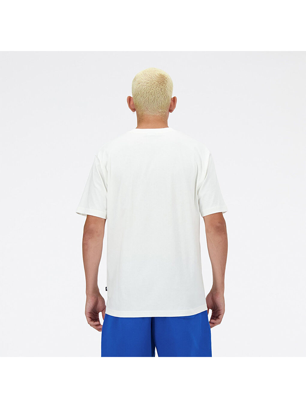 3434 Erkek Beyaz Yuvarlak Yaka Tişört-3