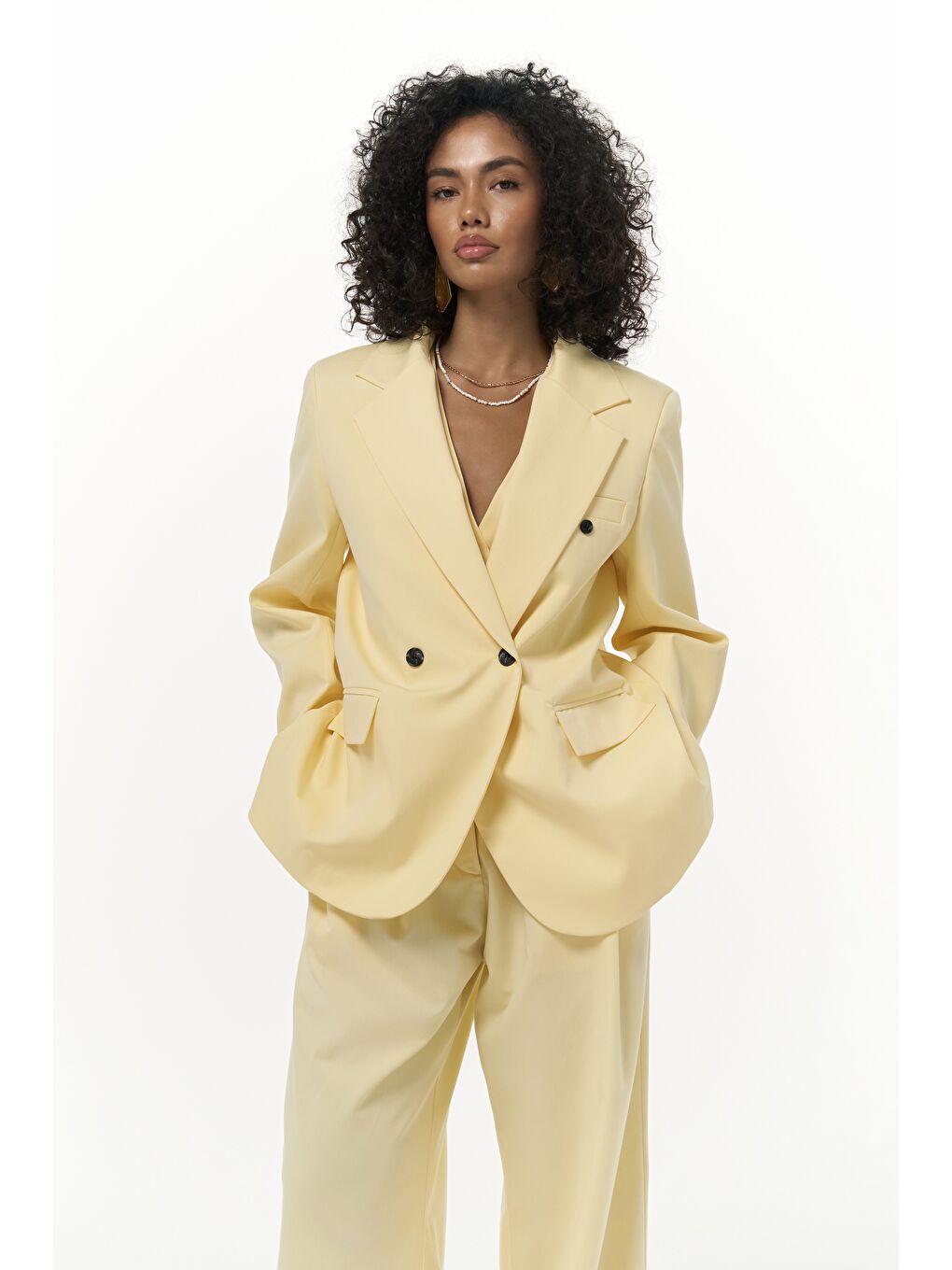 Kaylee Sarı Blazer-1