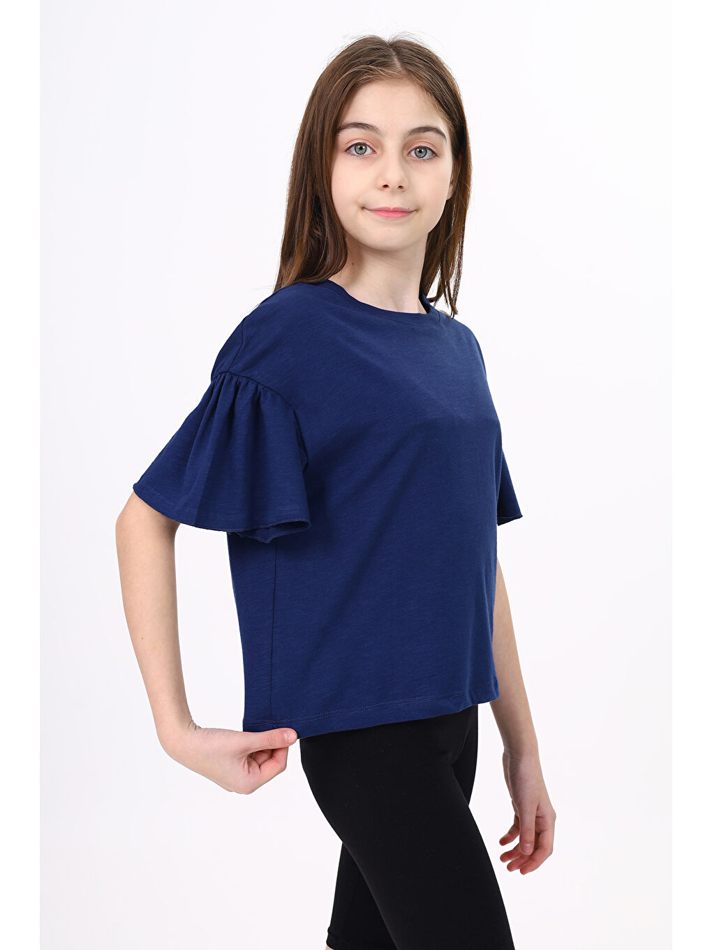 Lacivert Kız Çocuk Tişört-2