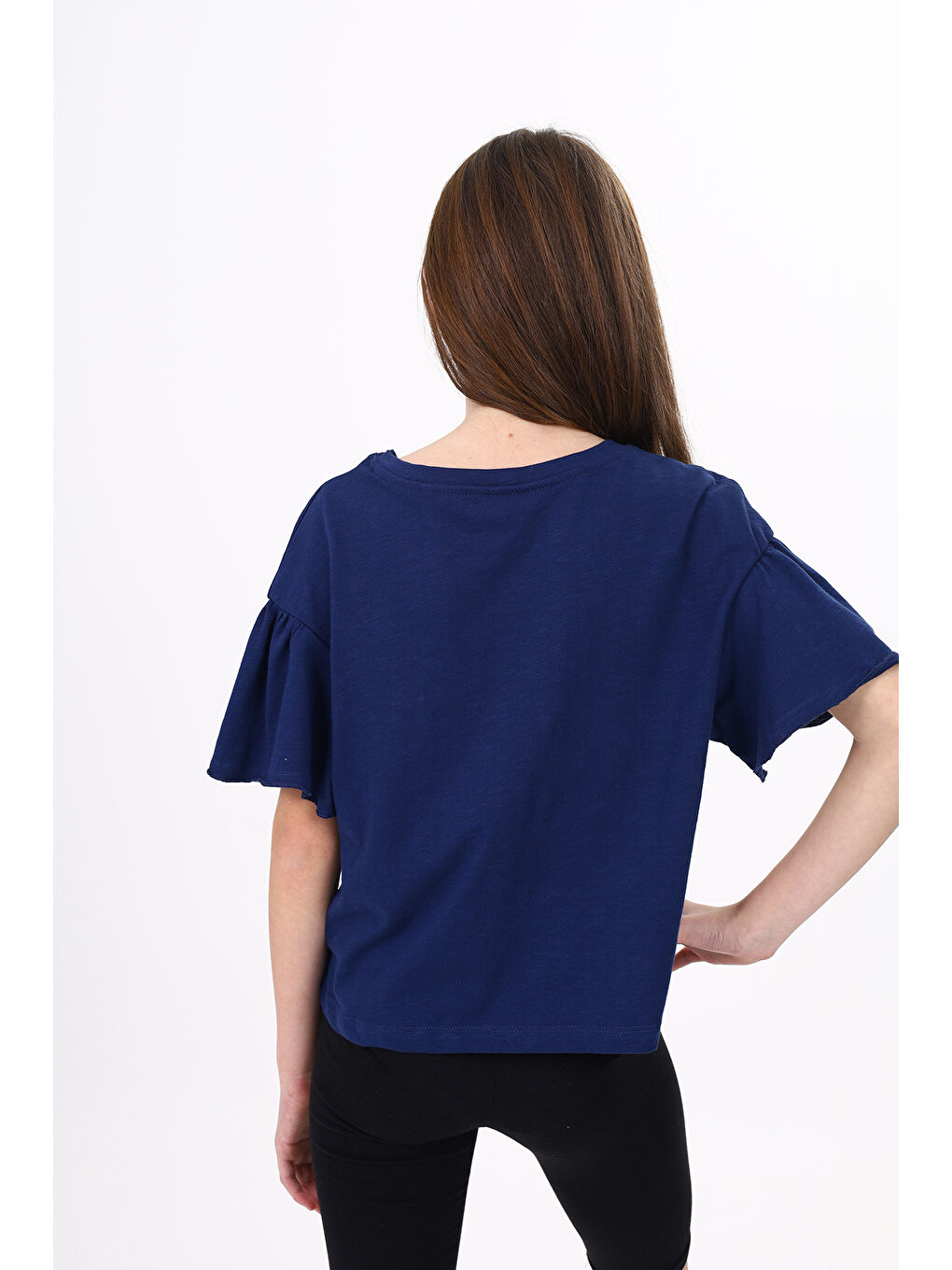 Lacivert Kız Çocuk Tişört-3