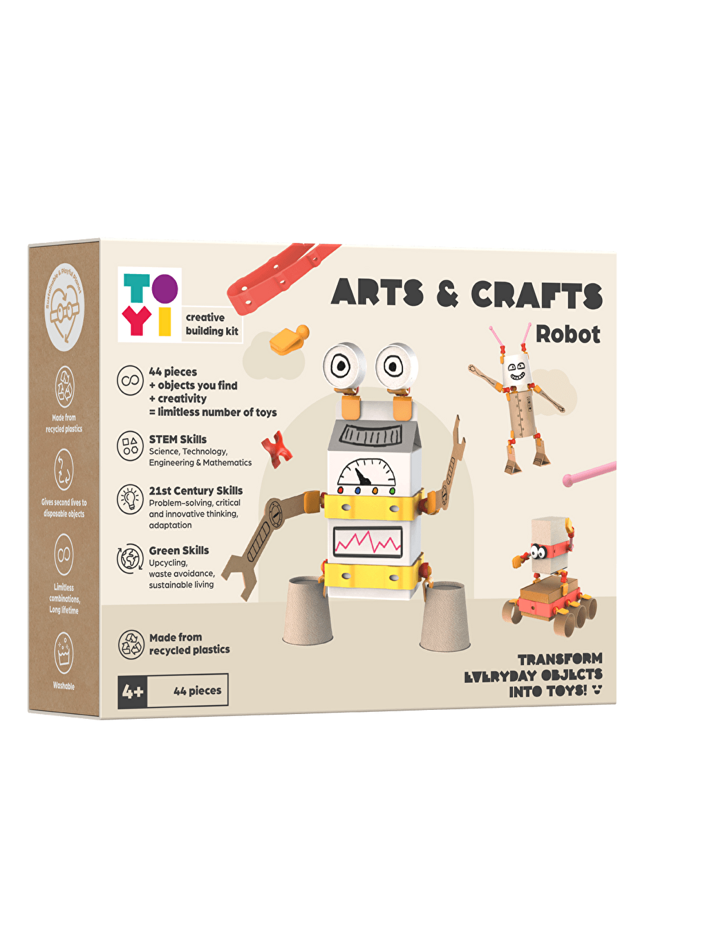 Arts Crafts Robot - STEM Seti ve Yaratıcı Yapı Oyuncakları-1
