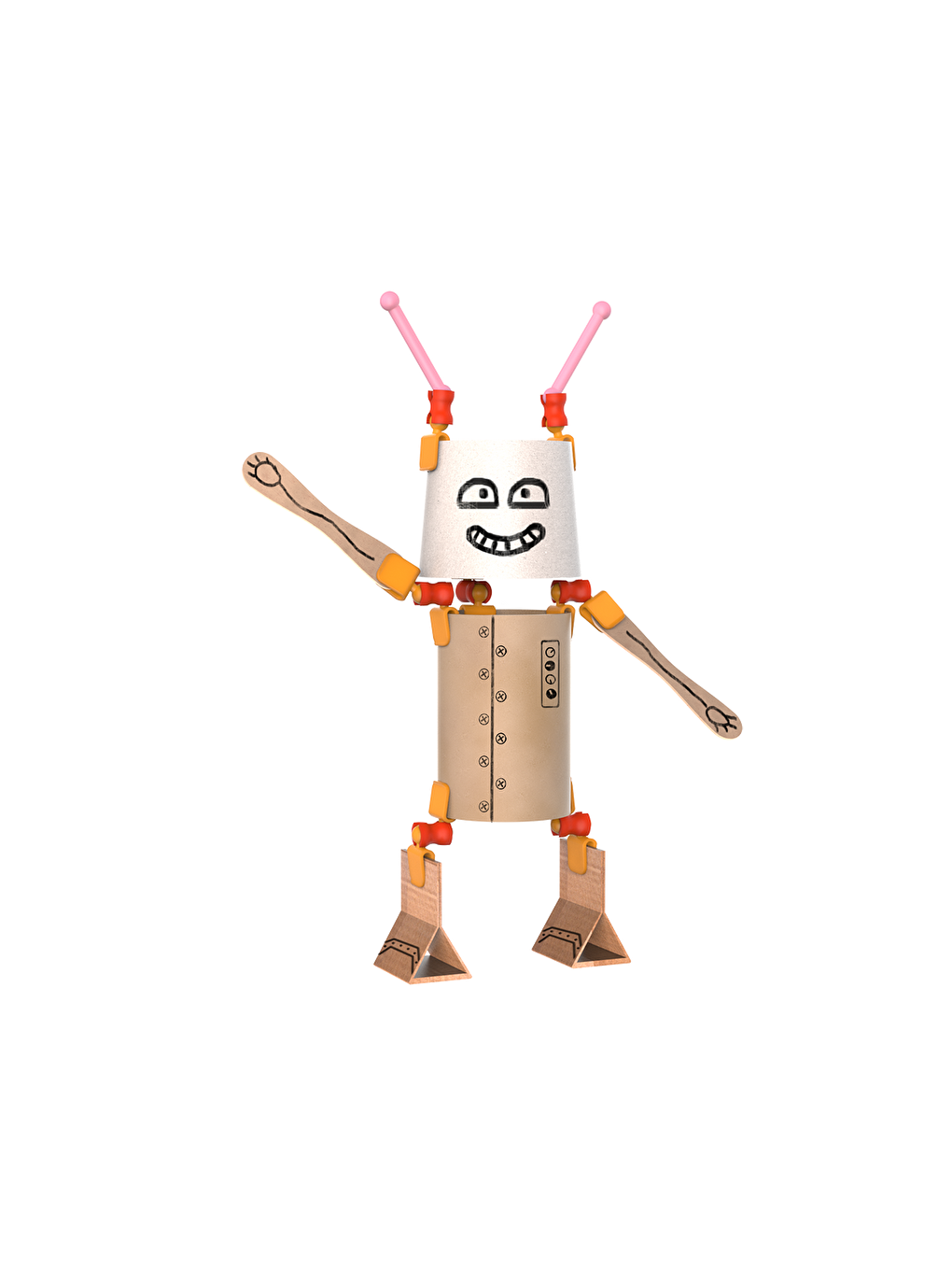 Arts Crafts Robot - STEM Seti ve Yaratıcı Yapı Oyuncakları-5