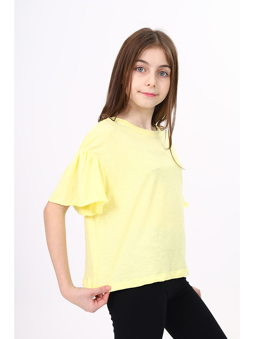 Sarı Kız Çocuk Tişört-1