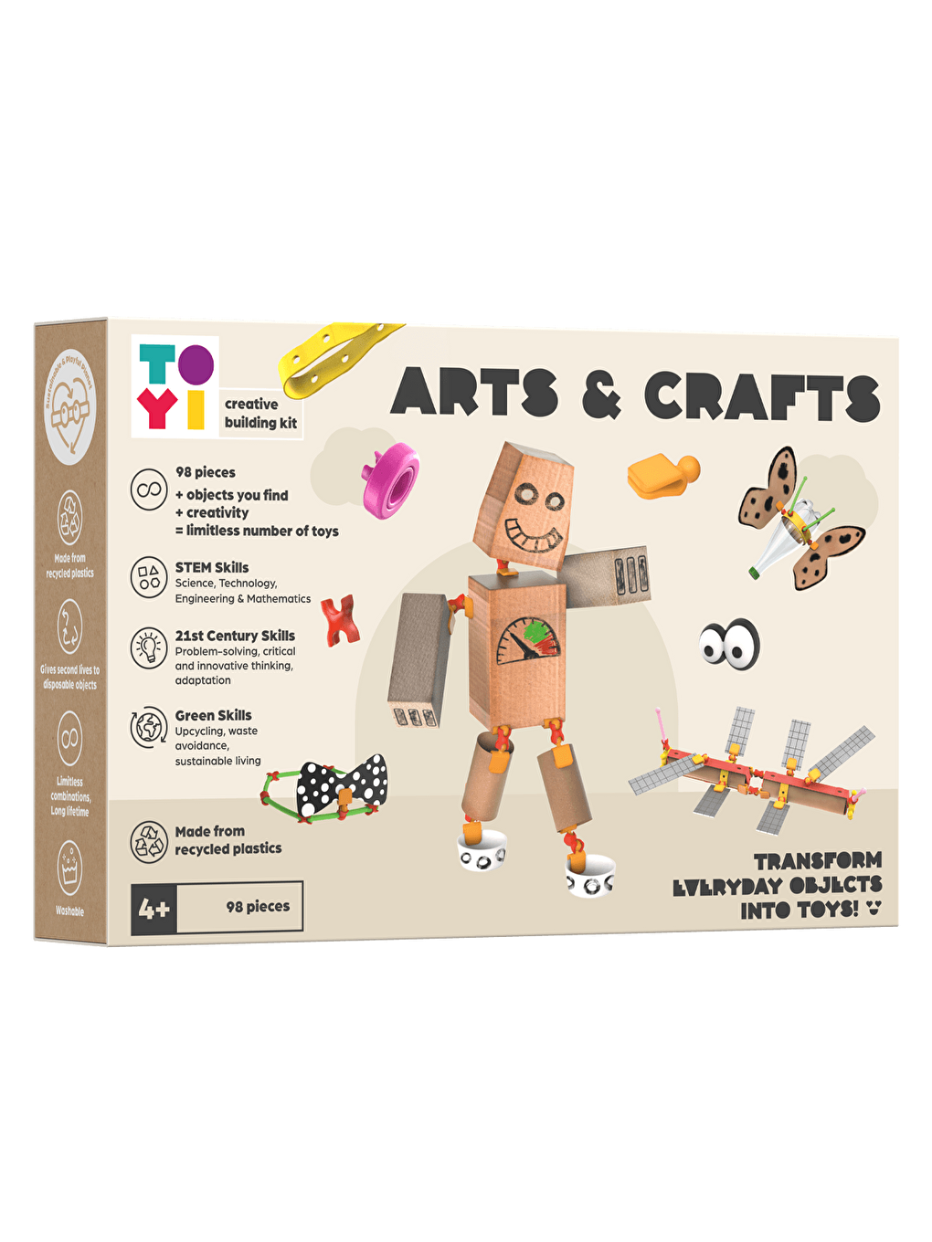 Arts Crafts - 98 Parça STEM Seti ve Yaratıcı Yapı Oyuncakları-1
