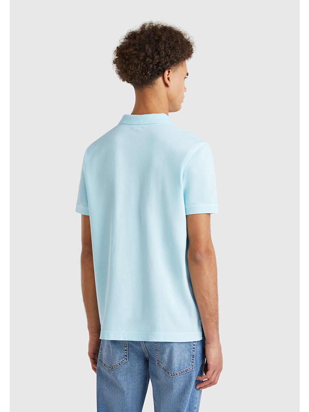 Erkek Açık Mavi Regular Fit Kısa Kollu Polo Tişört-1