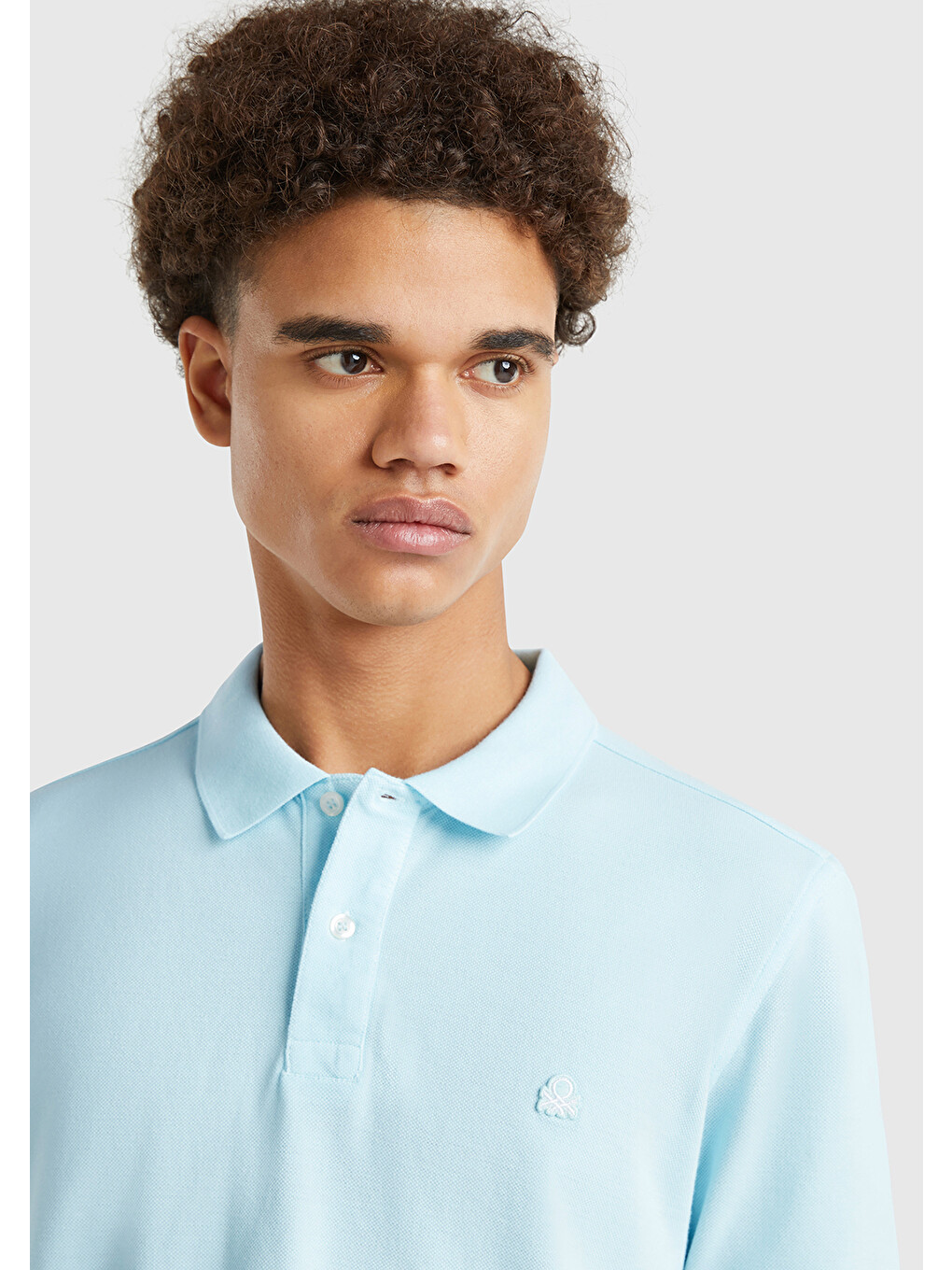 Erkek Açık Mavi Regular Fit Kısa Kollu Polo Tişört-2