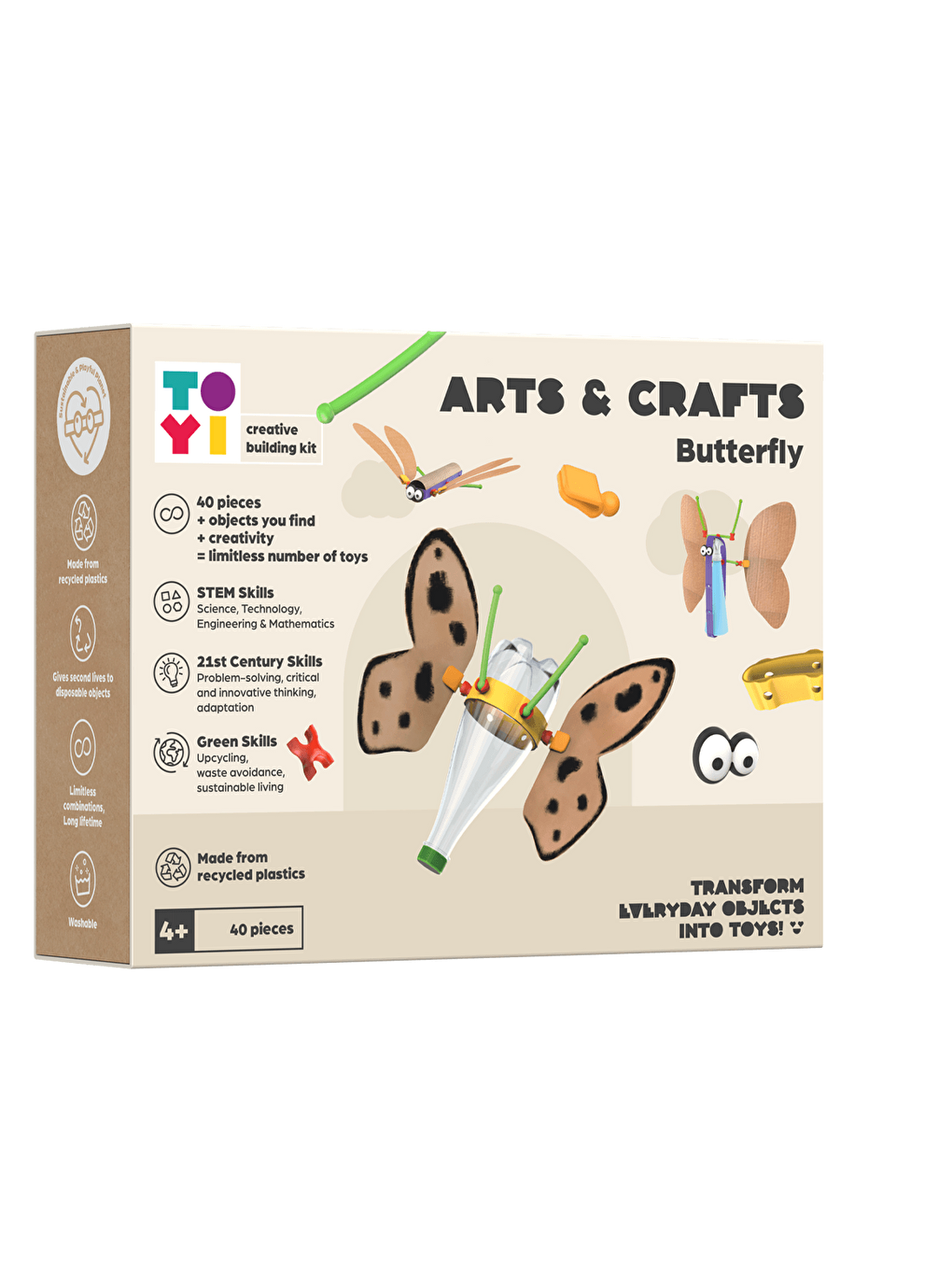 Arts Crafts Kelebek - STEM Seti ve Yaratıcı Yapı Oyuncakları-1
