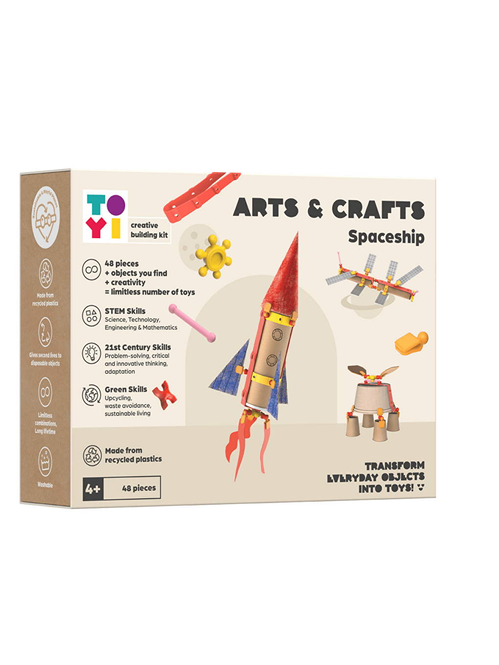 Arts Crafts Uzay Araçları - STEM Seti ve Yaratıcı Yapı Oyuncakları-1