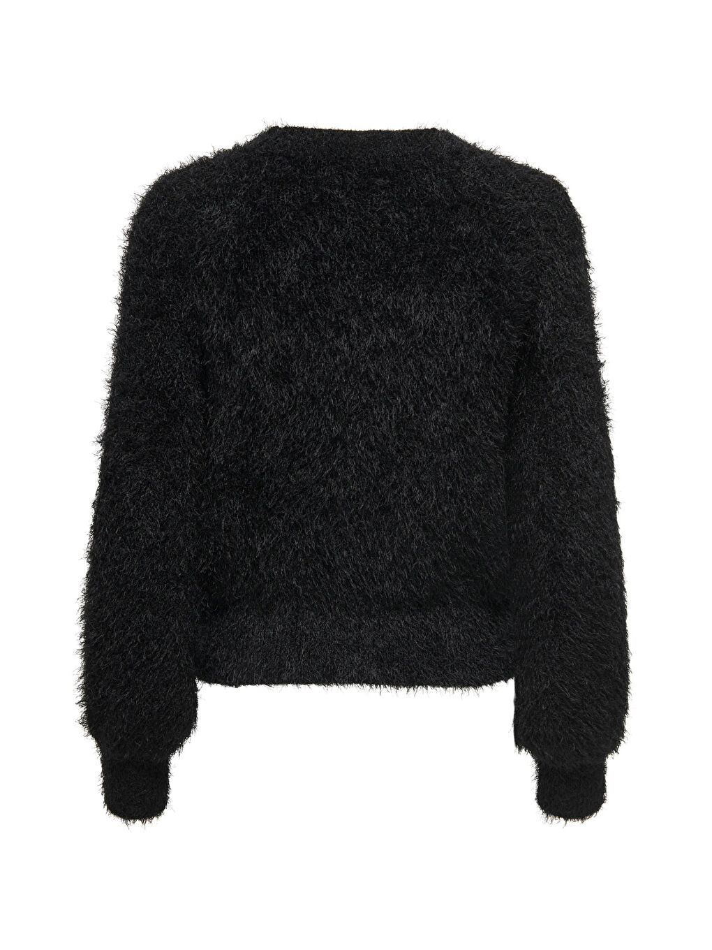 Siyah Onllulu Regular Fit Bisiklet Yaka Örme Kazak 15350650-3