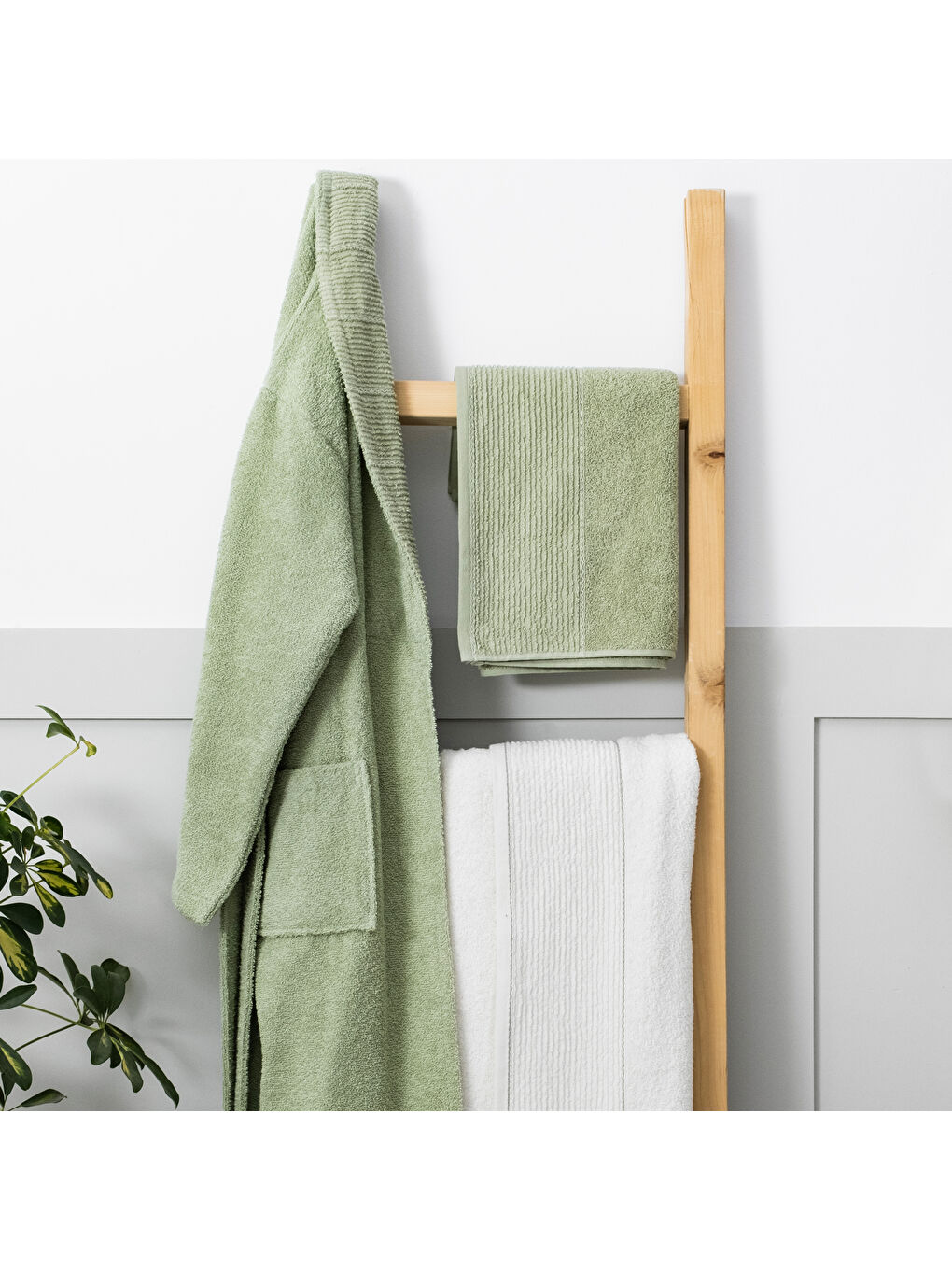 SCHAFER Home Jadore Banyo Seti 6 Parça-Yeşil - 4