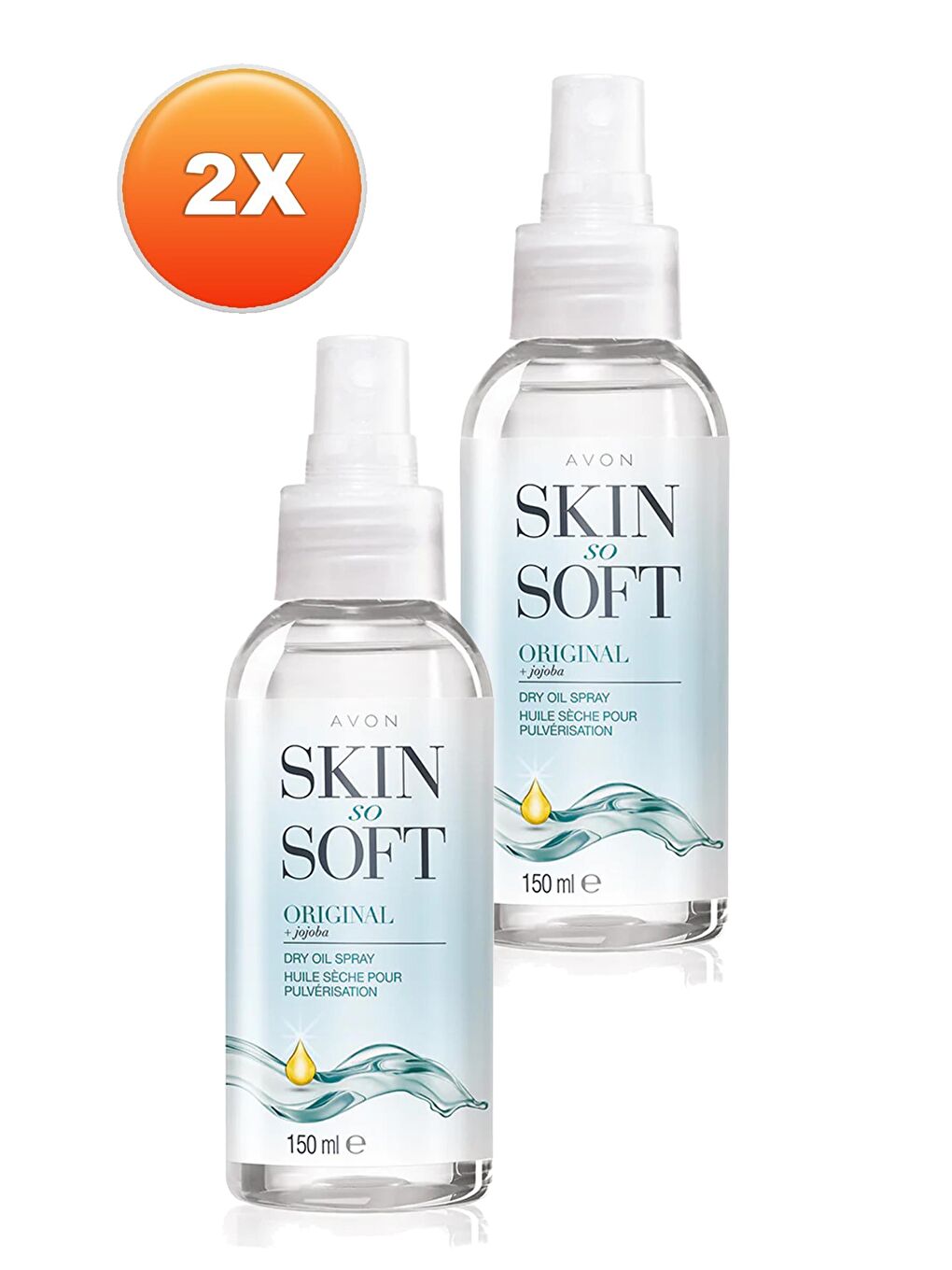 AVON Renksiz Skin So Soft Orijinal Kuru Yağ Spreyi 150 ml 2'li Set - 1