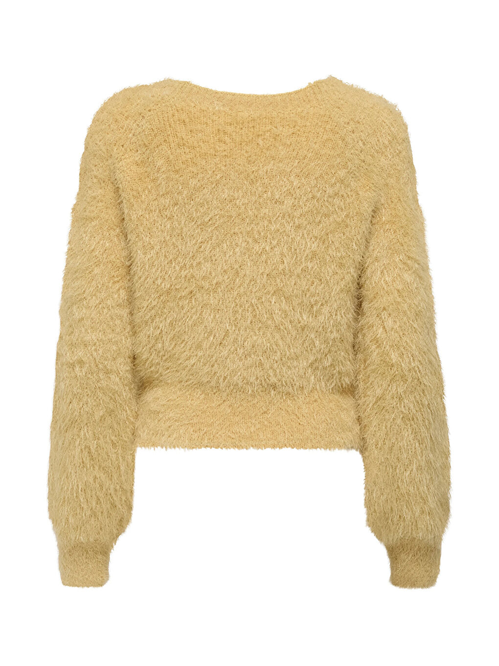 Sarı Onllulu Regular Fit Bisiklet Yaka Örme Kazak 15350650-1