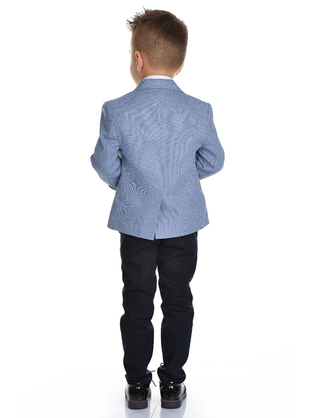 Mavi Yelekli Spor Kesim Erkek Çocuk Damatlık-8