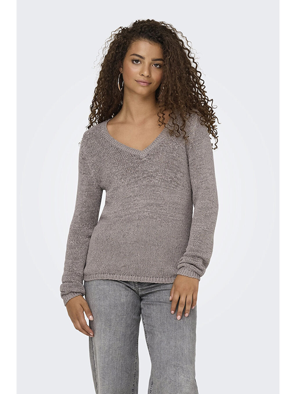 Bej Onlgeena Regular Fit V Yaka Kazak 15340862