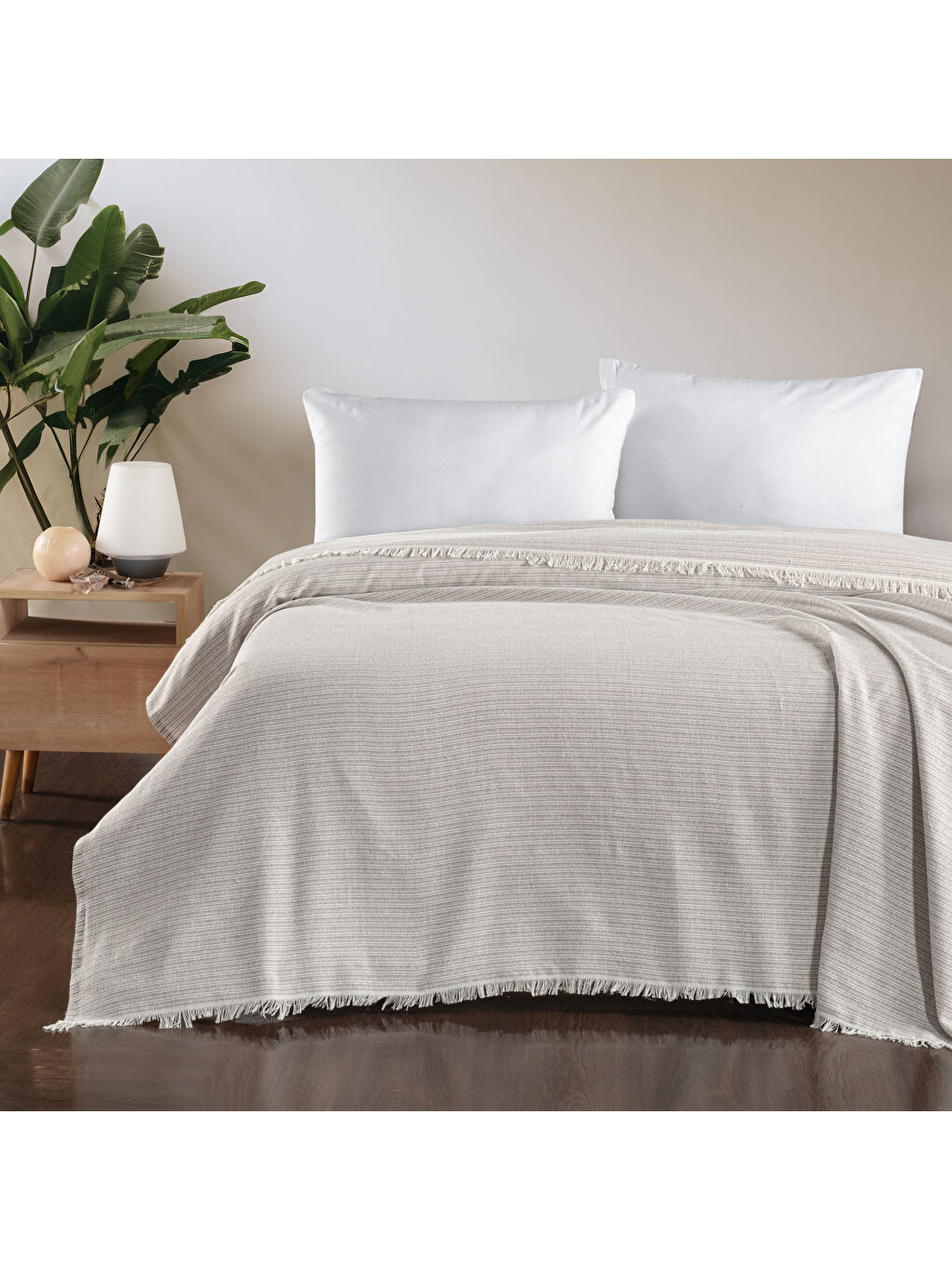 Home Luca Çift Kişilik Pike 200x220 Cm-Bej