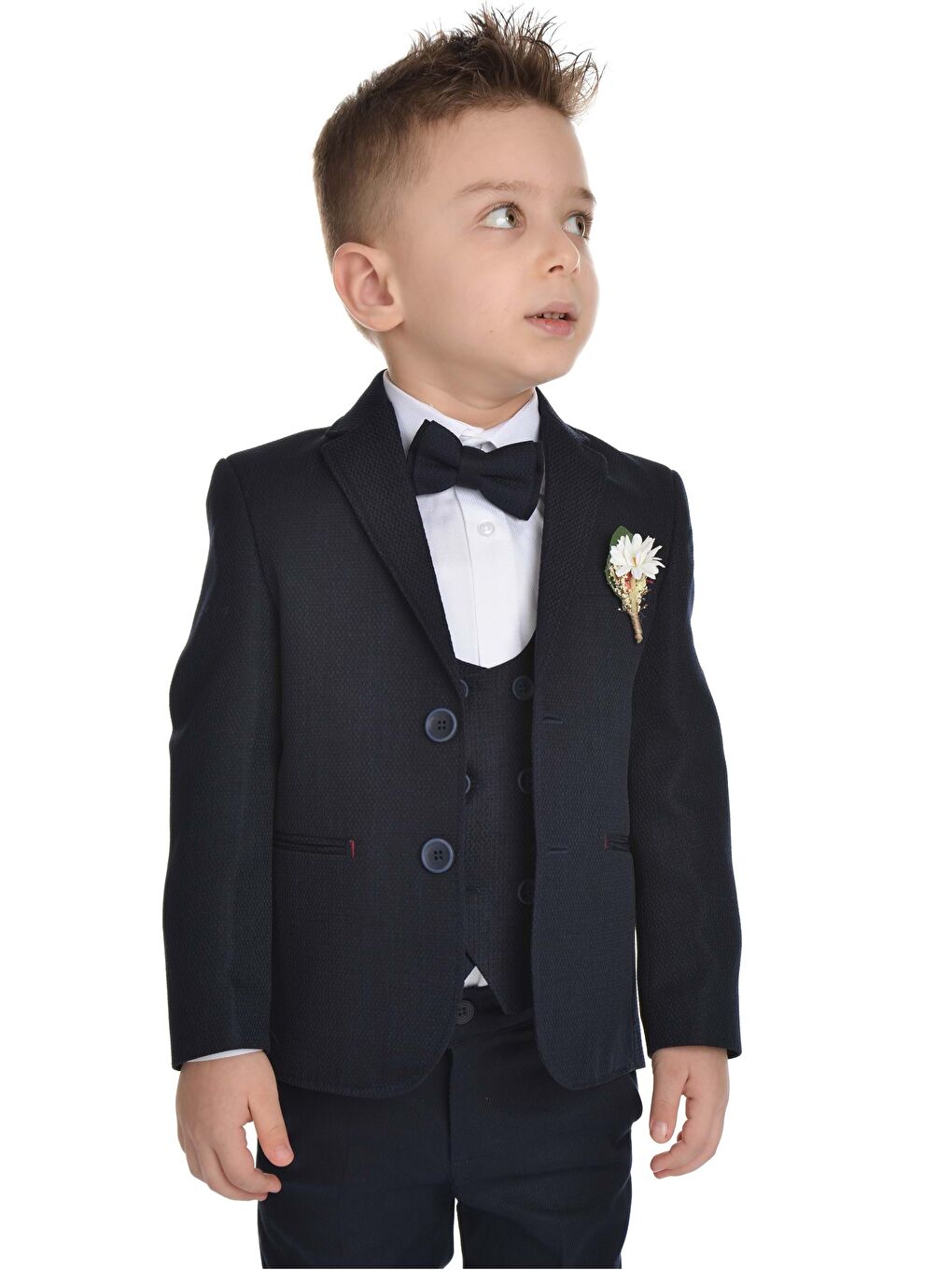 Lacivert Yelekli Spor Kesim Erkek Çocuk Damatlık-3