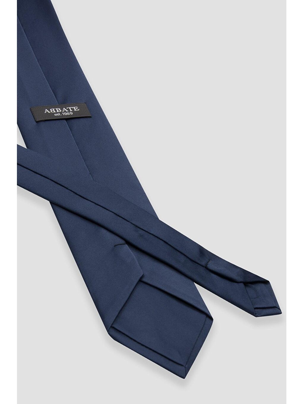 Kravat 8 Cm Mikrofiber Polyester Lacivert Erkek Düz Kravat-2