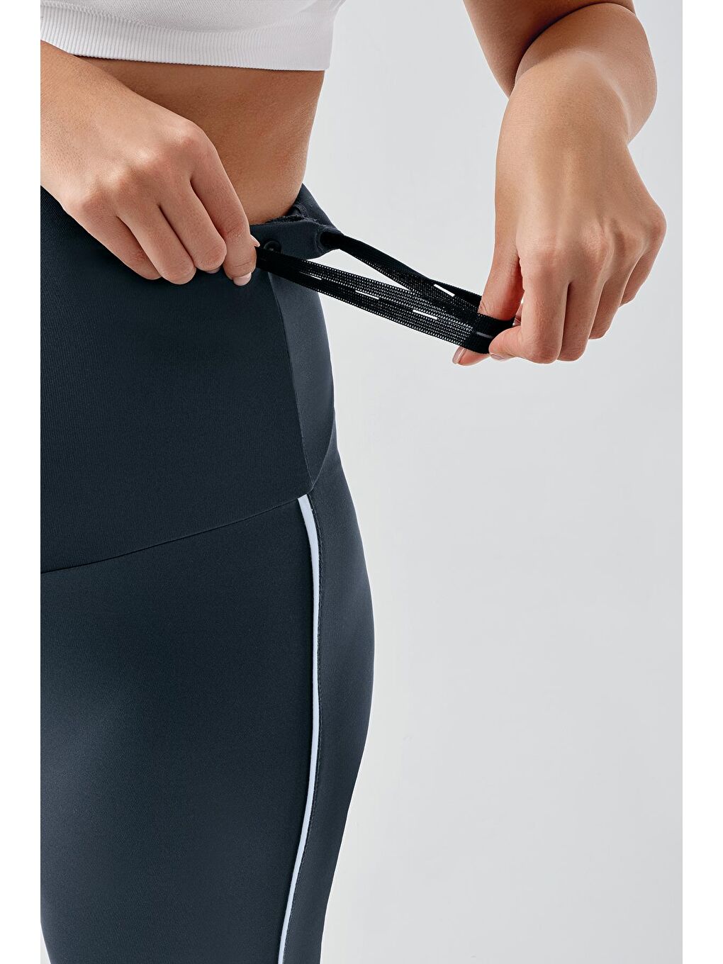 Antrasit Biyeli İspanyol Paça Yüksek Bel Esnek Toparlayıcı Hamile Tayt T25-5