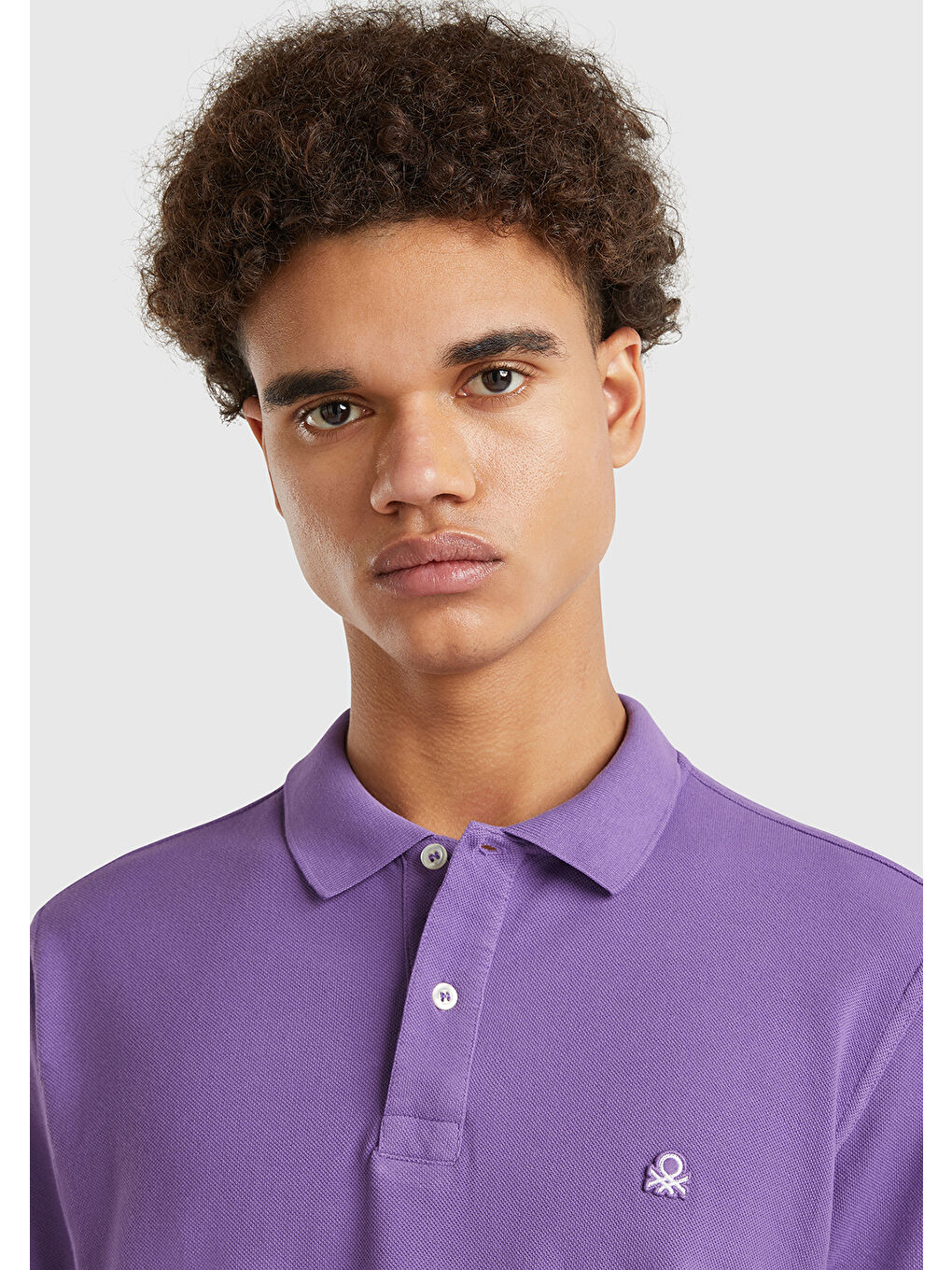 Erkek Mor Regular Fit Kısa Kollu Polo Tişört-2