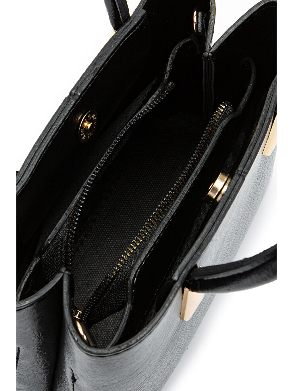 Gold Detaylı Gloria El Ve Omuz Kadın Çanta Siyah-4