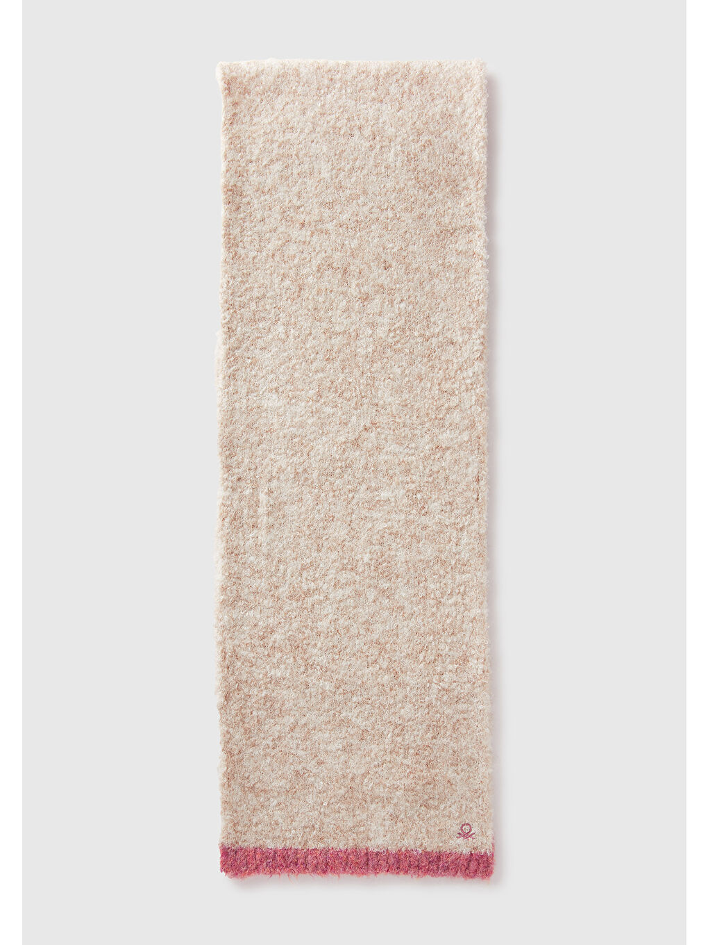 Kız Çocuk Ekru Yün Karışımlı Logo Detaylı Atkı-1