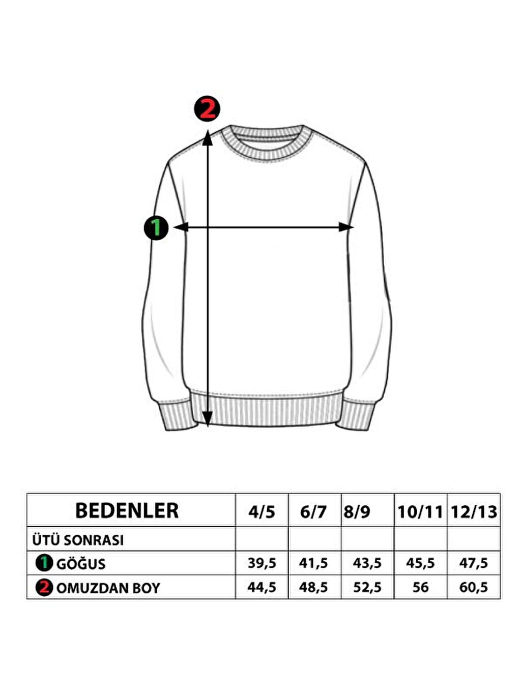 Toontoykids Siyah Kız Çocuk Komple Gülen İfade Baskılı Sweatshirt - 2