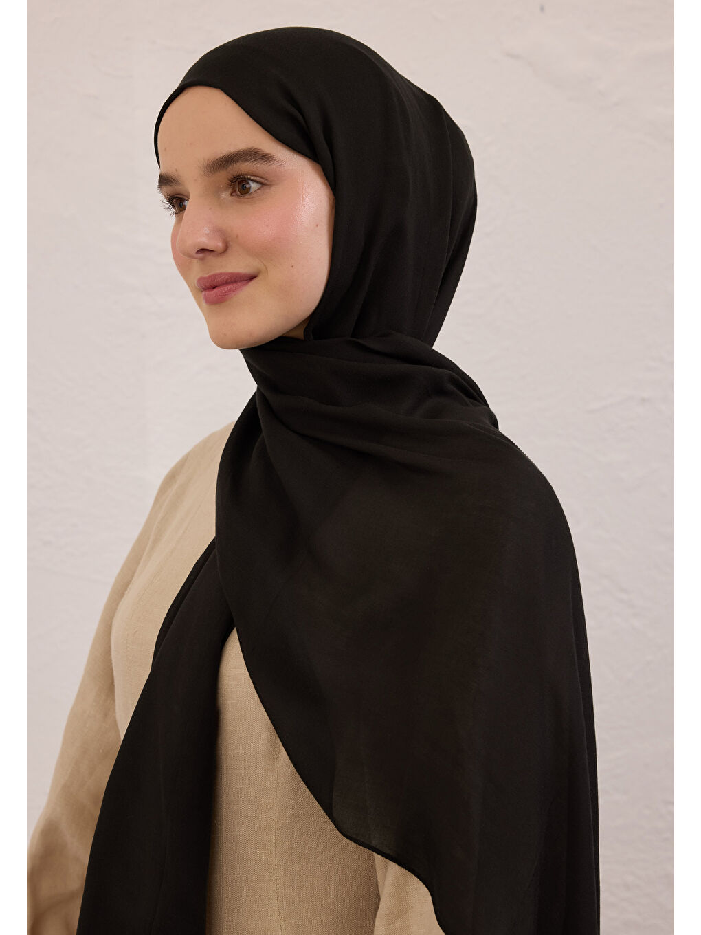 Kahverengi Soft Viskon Şal Bitter-1