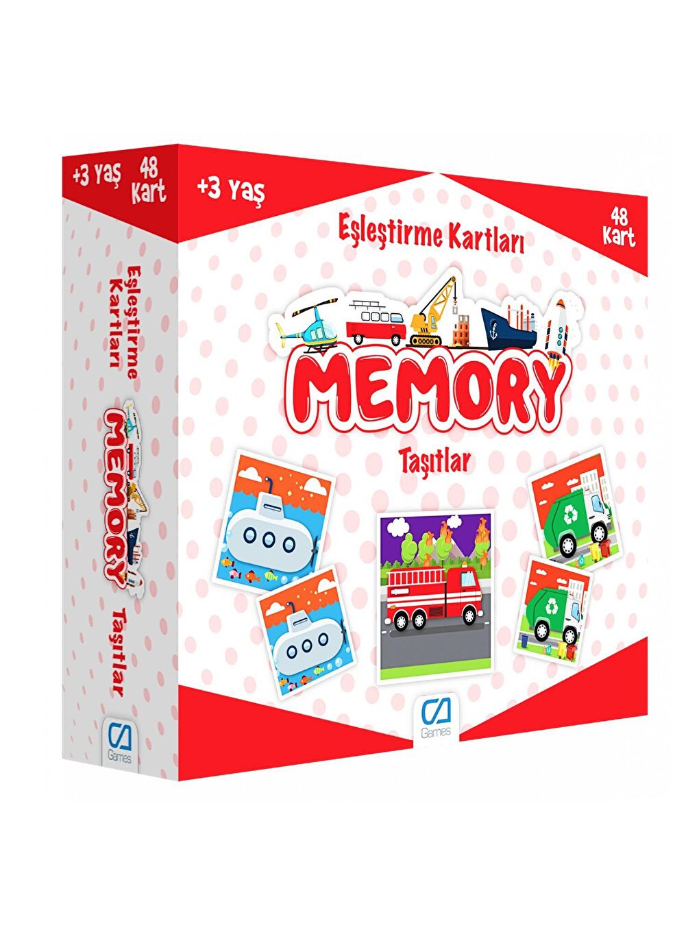 CA Games Memory Taşıtlar Eşleştirme Kartları 48 Li