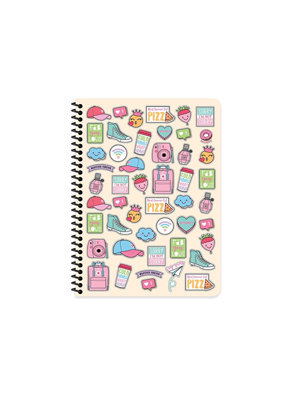 Keskin Color 16.5x22.5 Çizgili Defter Sweet Fun - Turuncu