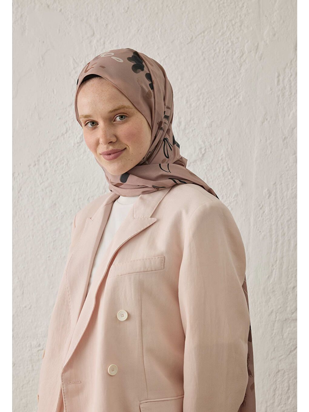 Aura Desen Şal Pembe-2