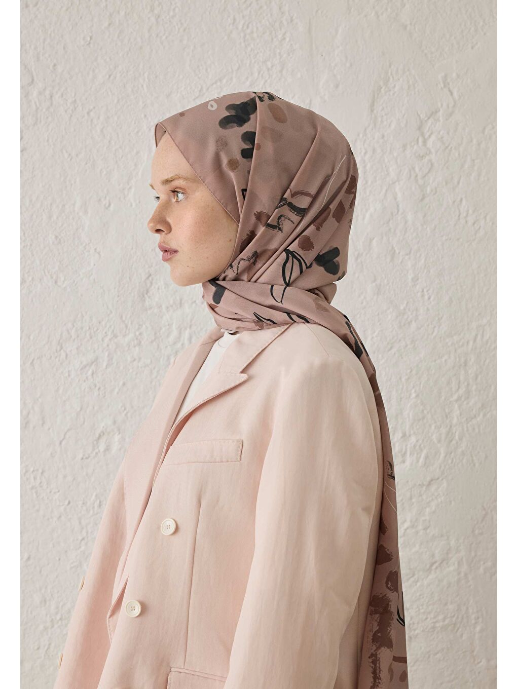 Aura Desen Şal Pembe-3