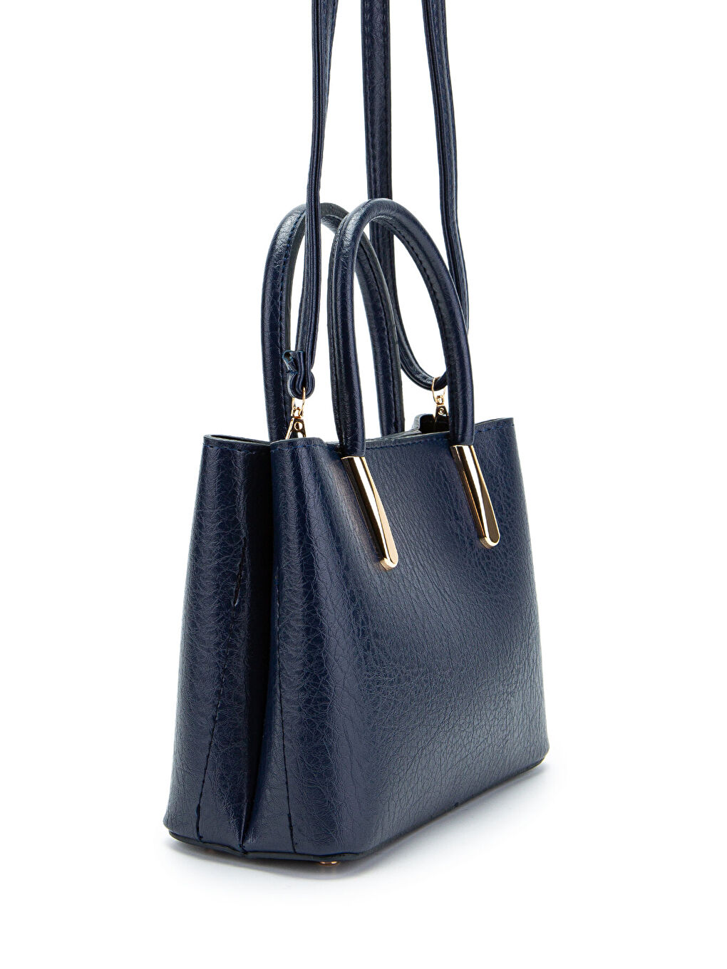 Gold Detaylı Gloria El Ve Omuz Kadın Çanta Lacivert-1