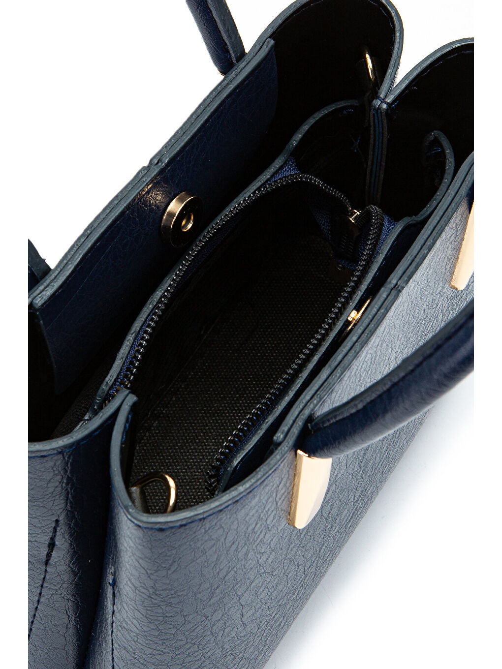 Gold Detaylı Gloria El Ve Omuz Kadın Çanta Lacivert-4