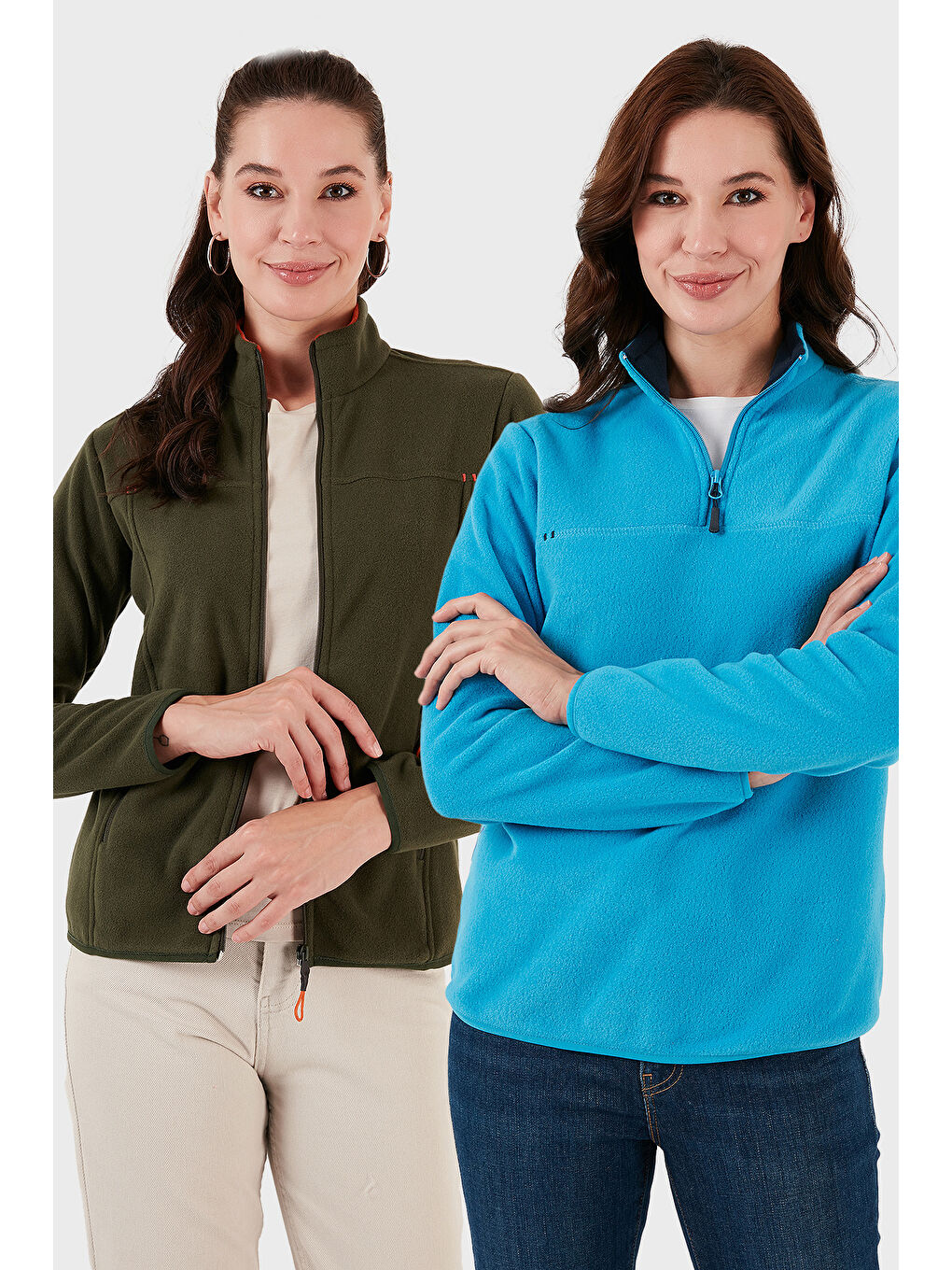 Turkuaz Slim Fit Yumuşak Dokulu Anti-Pilling Tüylenme Yapmayan 2'li Paket Polar 590700200S2