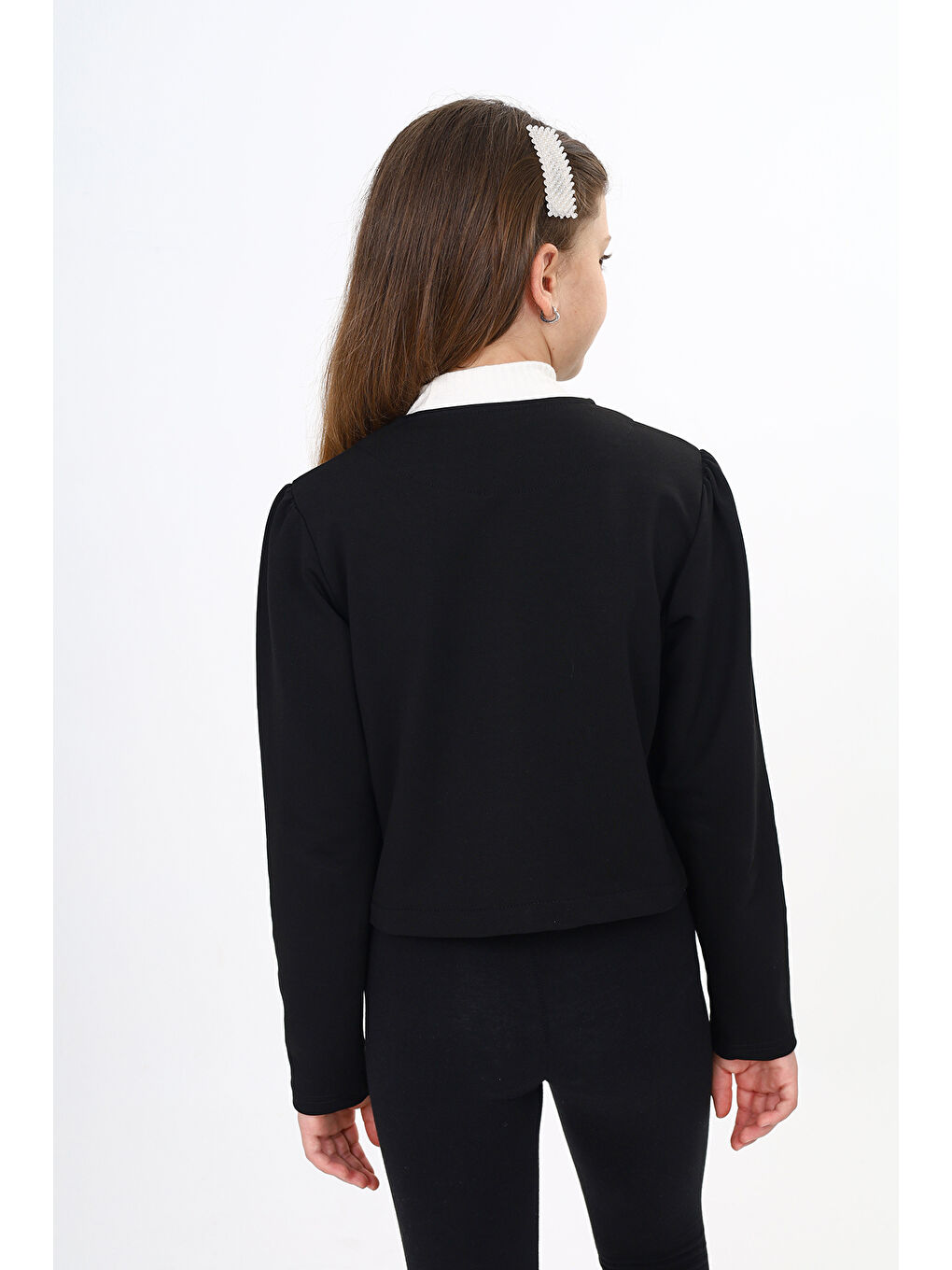 Siyah Kız Çocuk Okul Hırka-4