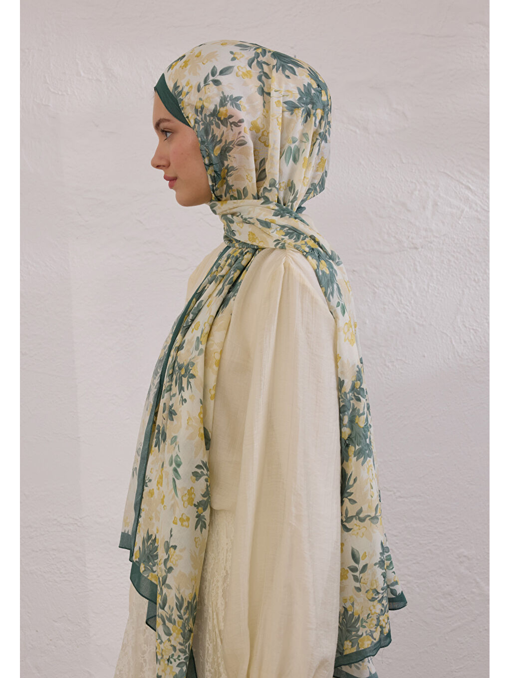 Emmett Desen Rami Şal Koyu Yeşil-2