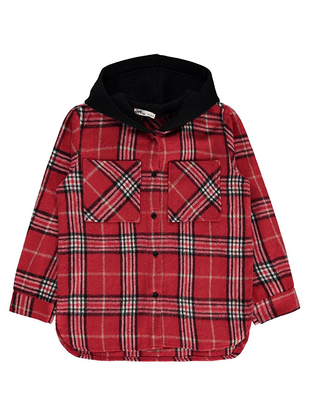 Girls Eteği Yırtmaçlı 10-13 Yaş Gömlek - Kırmızı 11-12 Yaş