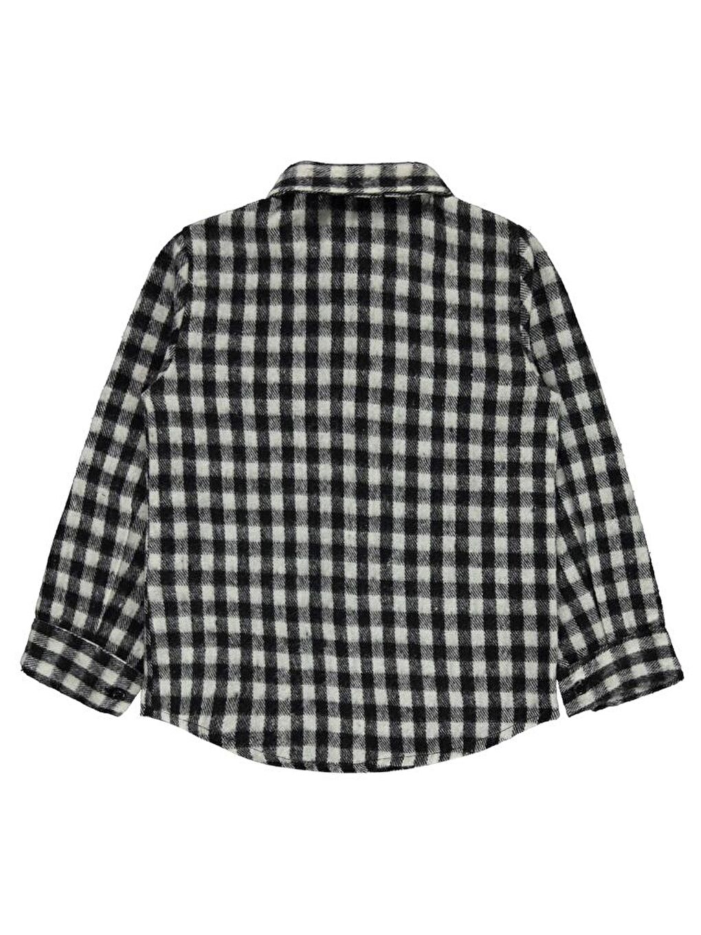 Girls Pitikare Desenli 6-9 Yaş Gömlek - Siyah 6-7 Yaş-1