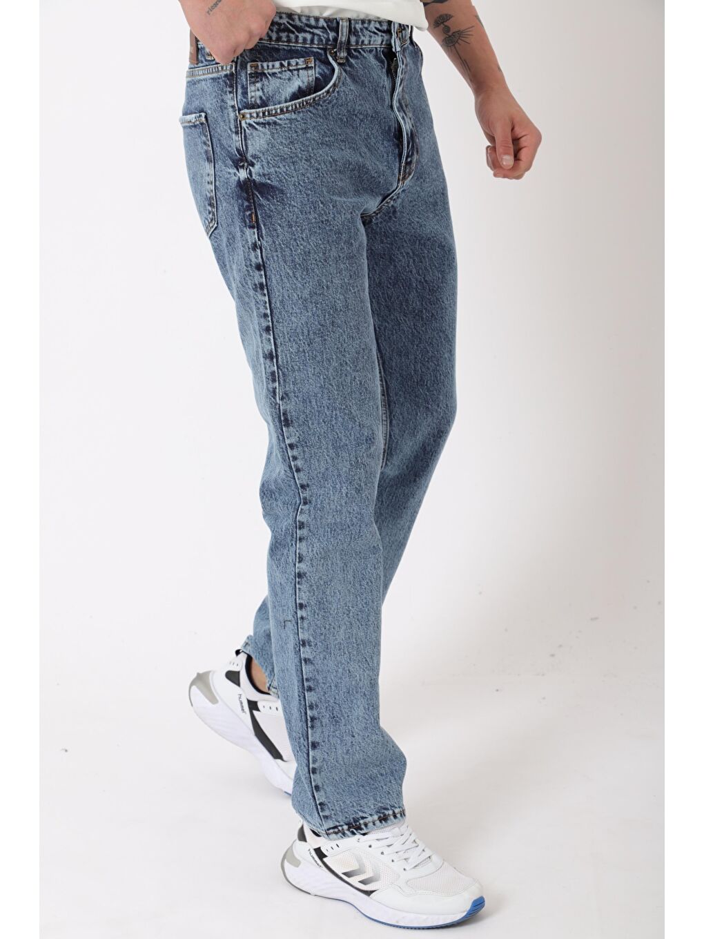 Mavi Rahat Baggy %100 Pamuk Jean Pantolon MM_0405-2