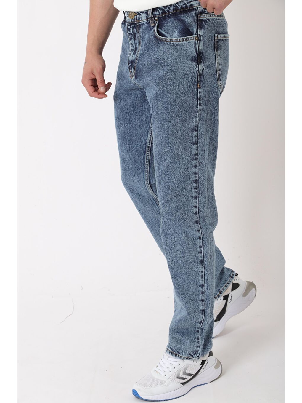 Mavi Rahat Baggy %100 Pamuk Jean Pantolon MM_0405-4