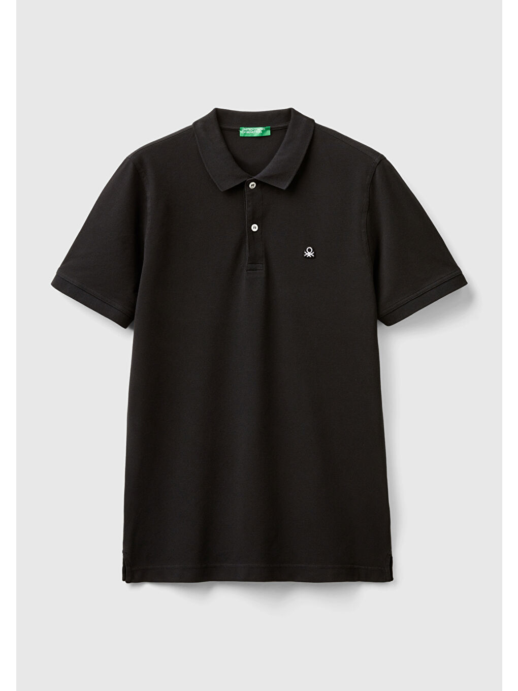 Siyah  100 Pamuk Slim Fit Polo Erkek Tişört-1