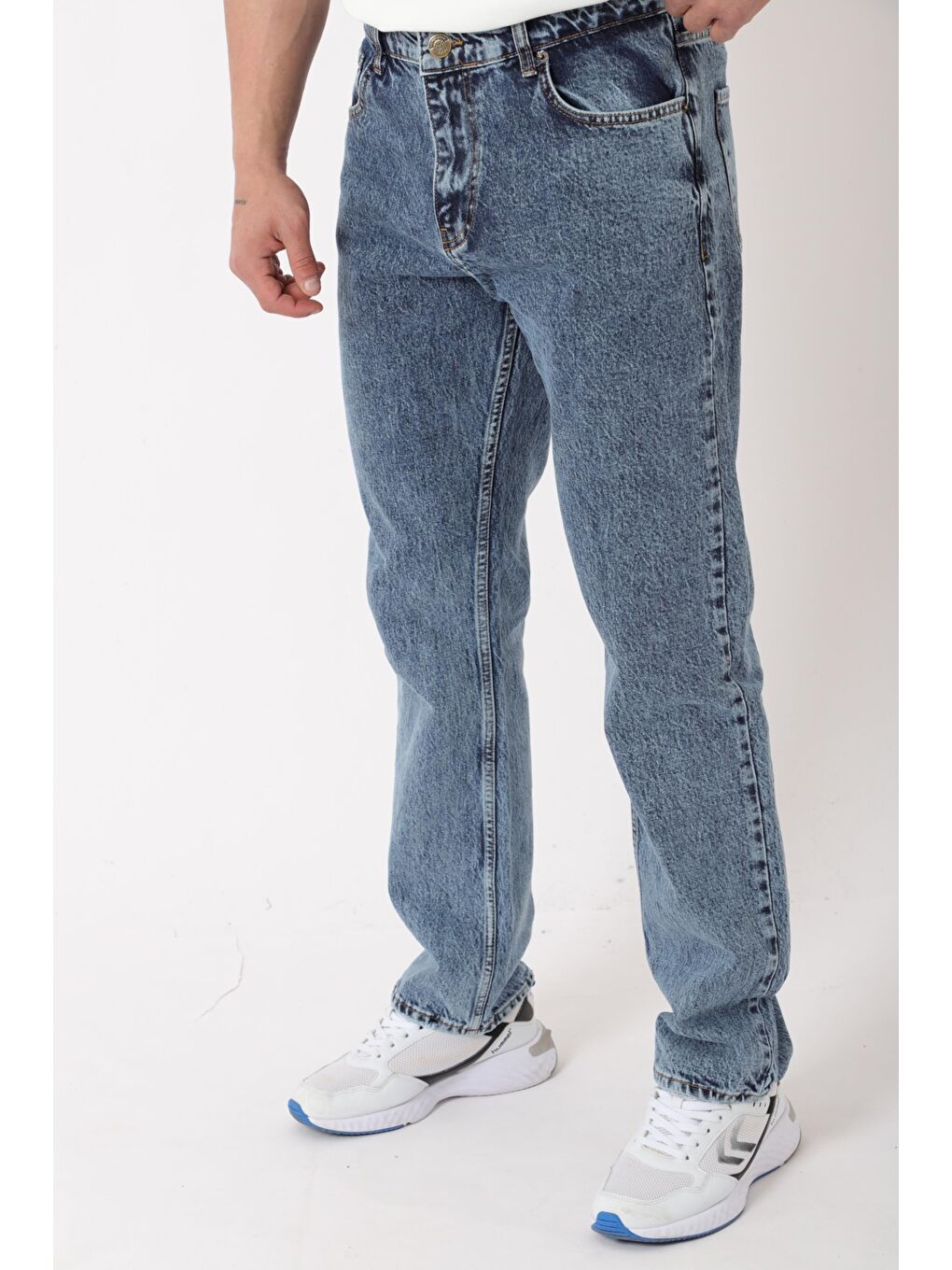 Mavi Rahat Baggy %100 Pamuk Jean Pantolon MM_0405-5