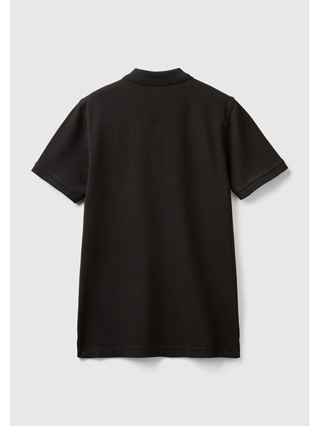 Siyah  100 Pamuk Slim Fit Polo Erkek Tişört-3