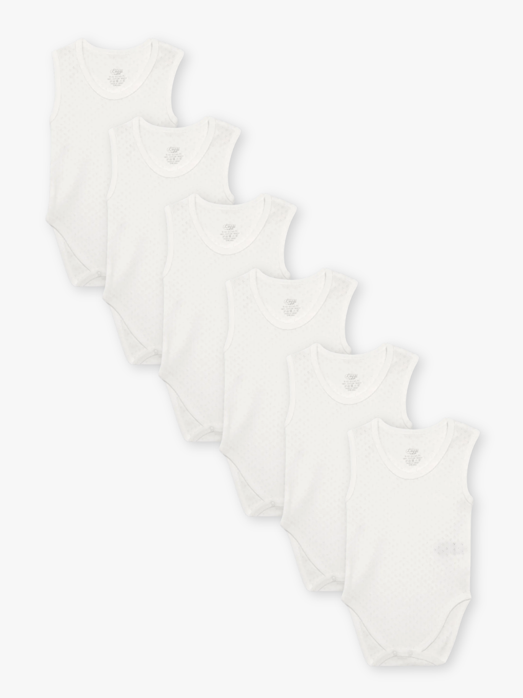 Ekru Bisiklet Yaka Pamuklu Kız Bebek Jakarlı Çıtçıtlı Body 6'lı (Yenidoğan - 5 Yaş)