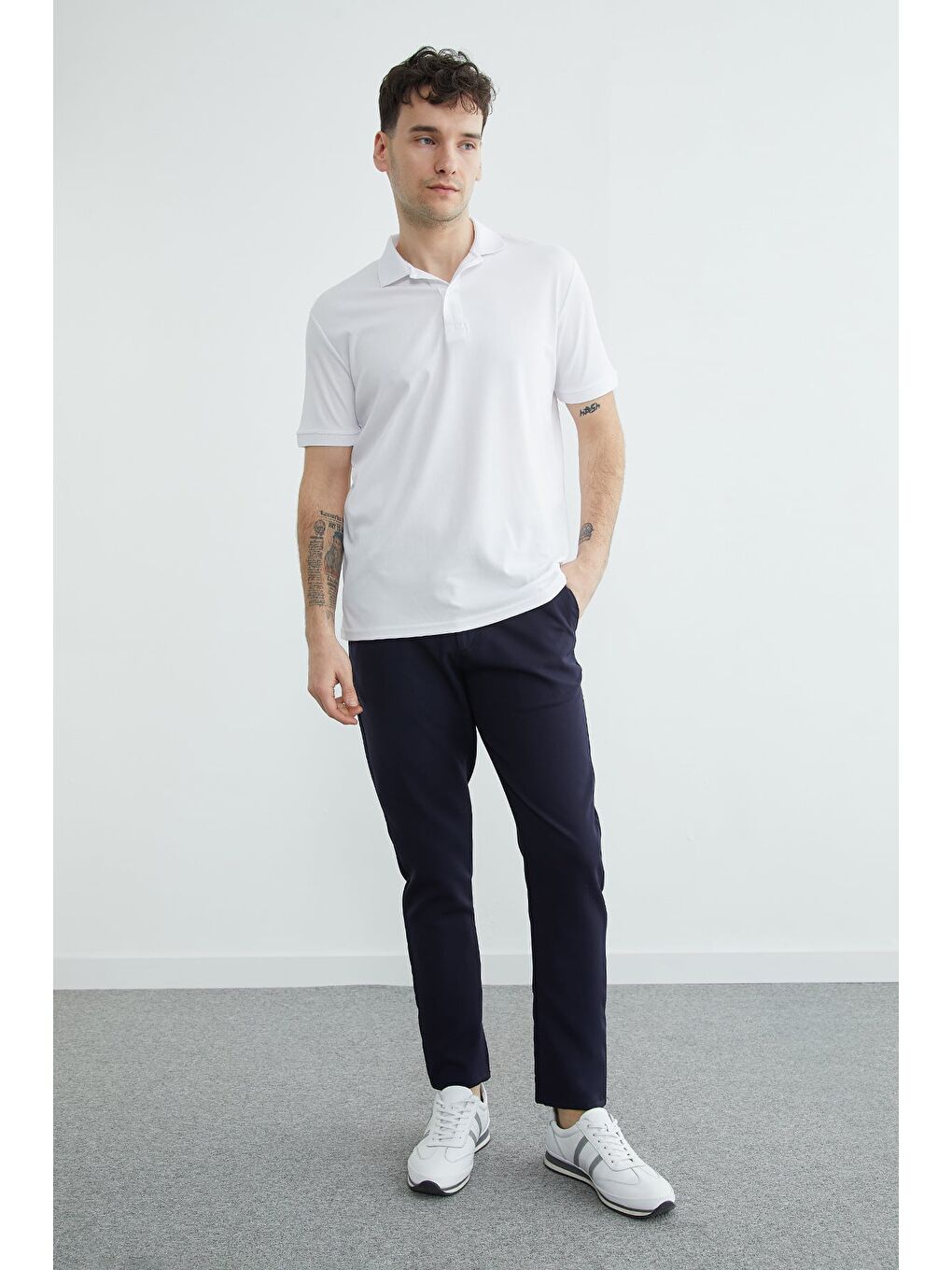 Lacivert Beli Lastikli Jogger Pantolon