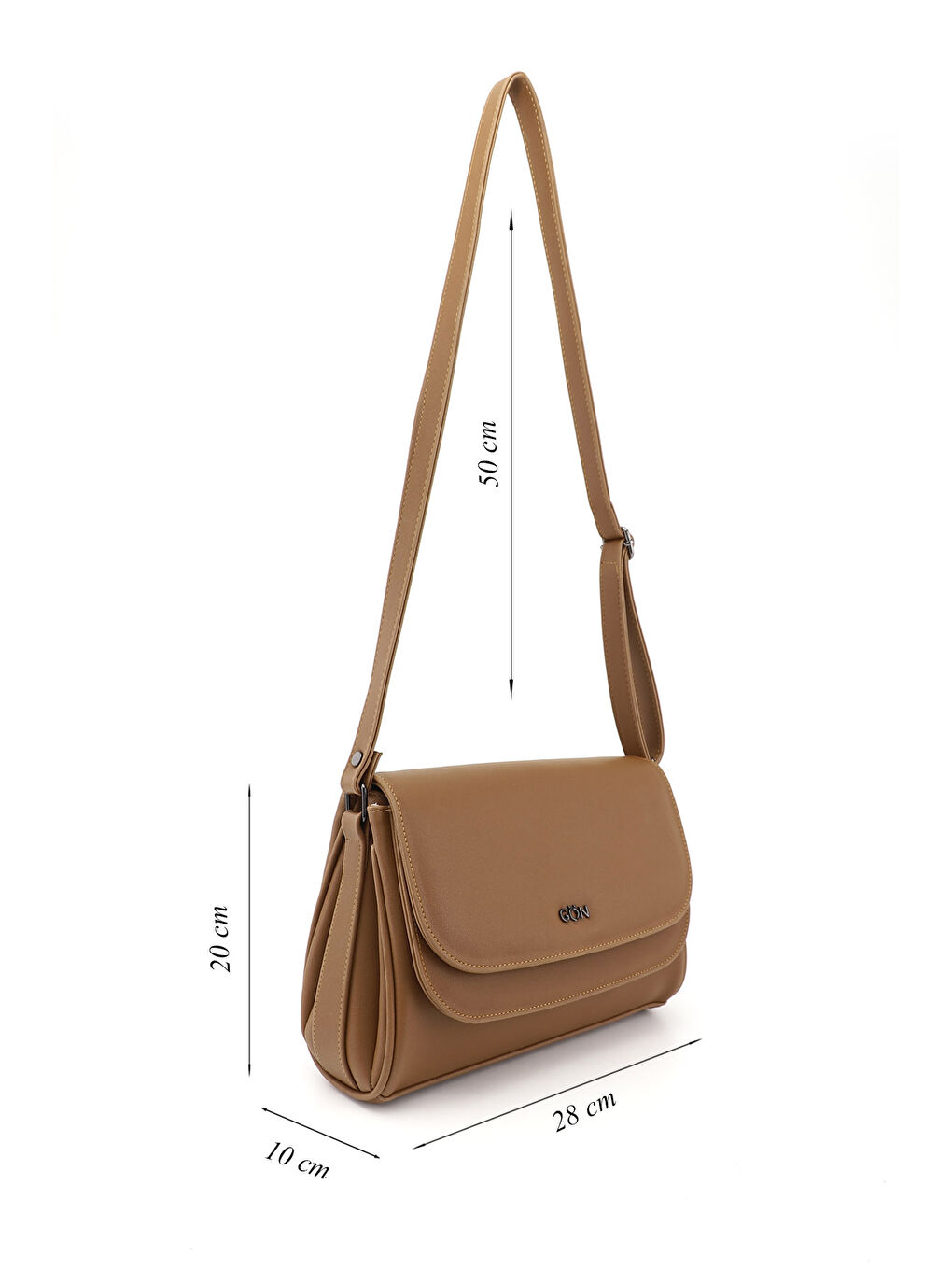 Kahverengi Kadın TABA KAHVE MEL. Uzun Askılı Omuz Çantası-1