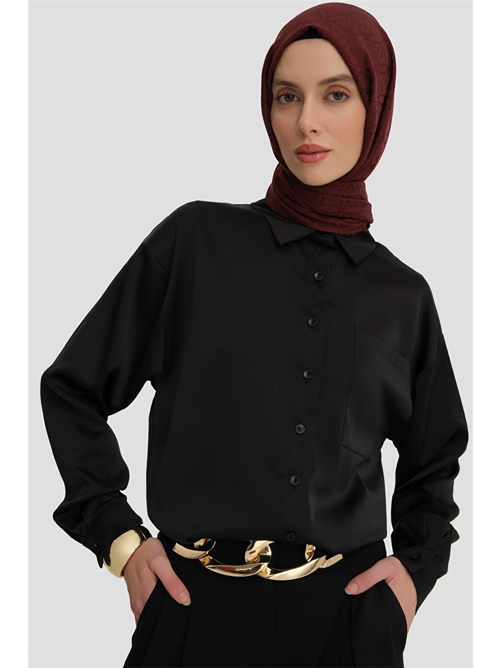 Basic Gömlek 24Kd9240 Siyah-1