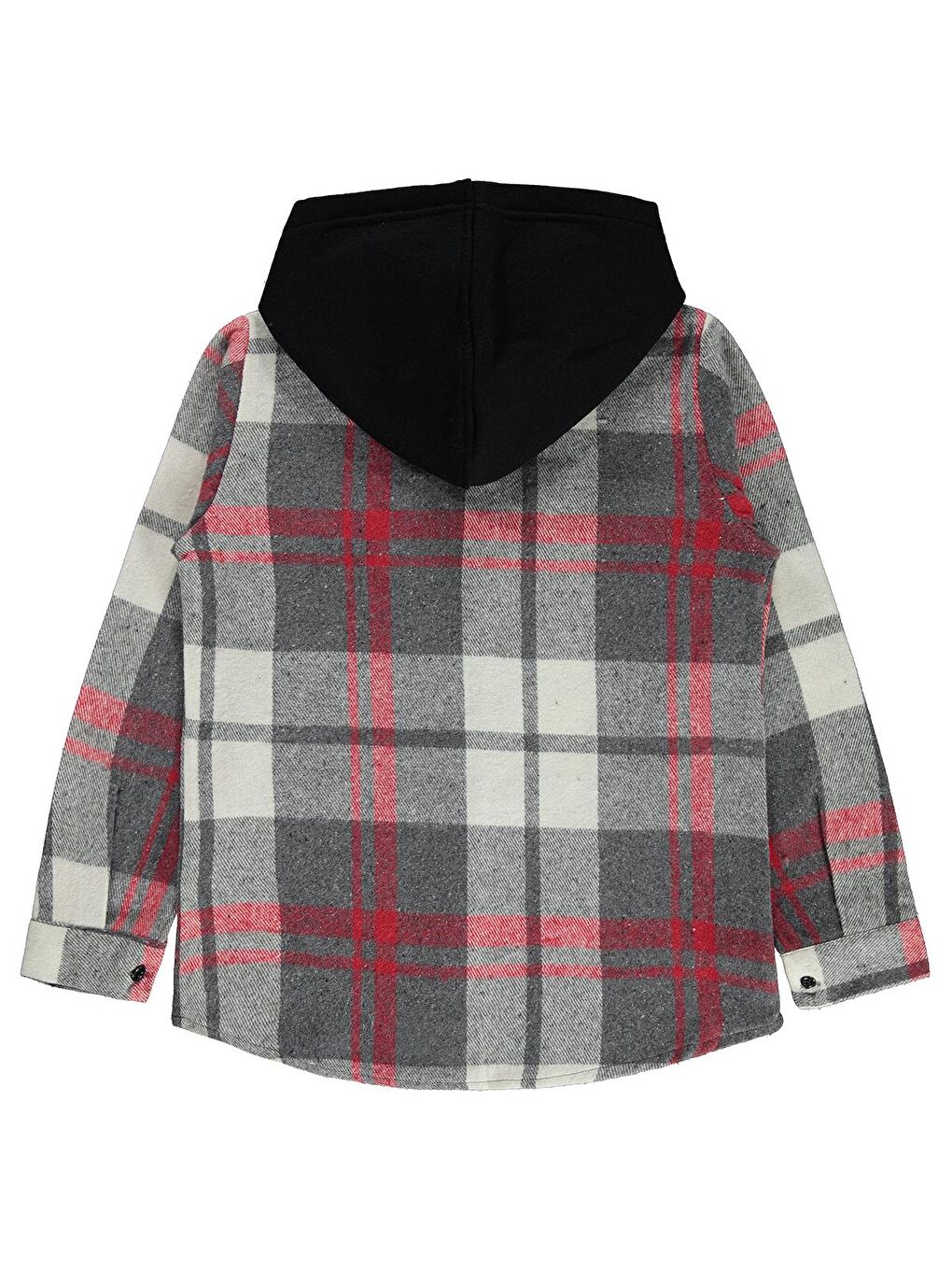 Girls Ekose Desenli 10-13 Yaş Gömlek - Gri 12-13 Yaş-1