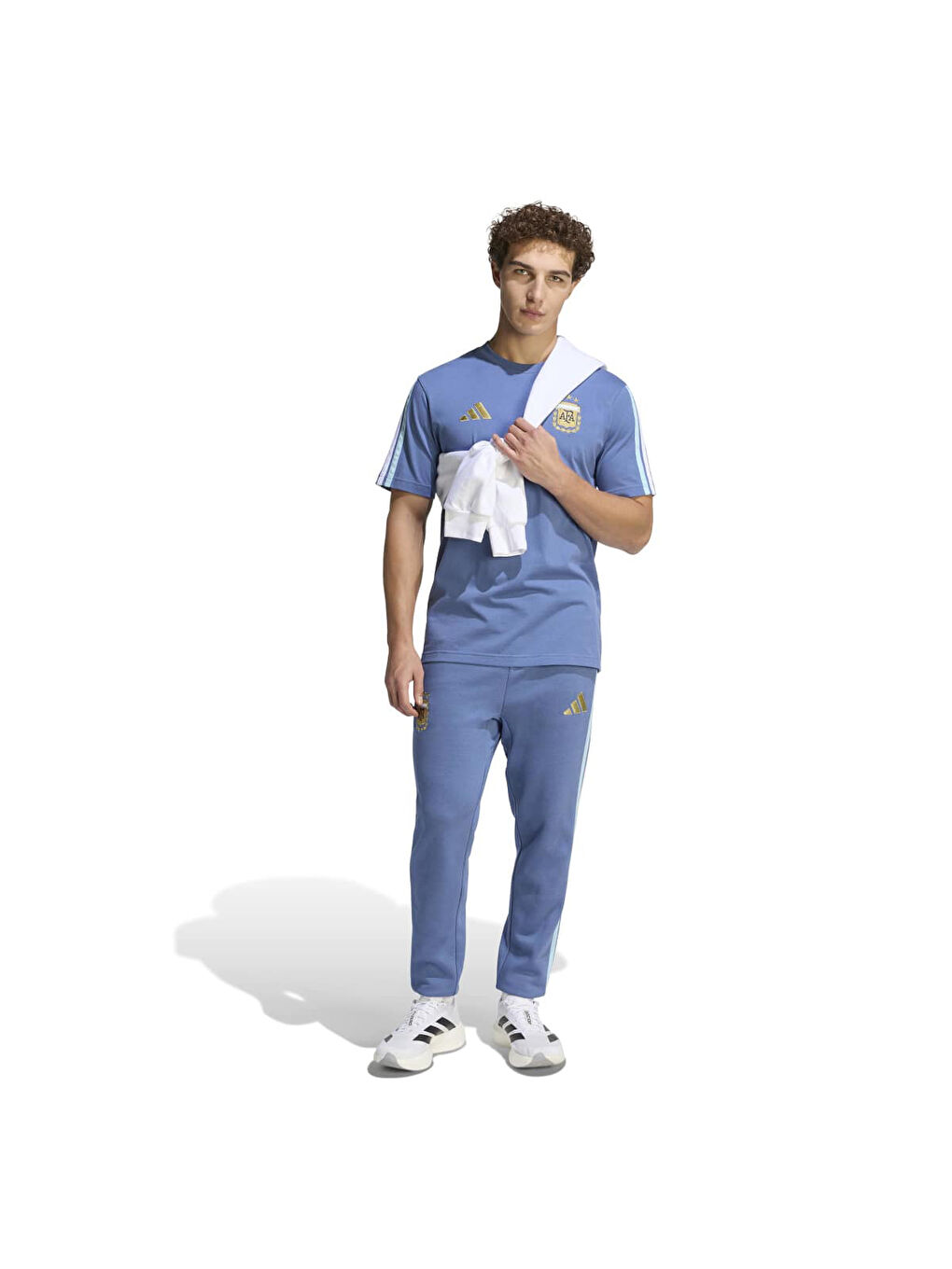 Arjantin DNA Erkek Mavi Yuvarlak Yaka Tişört-3