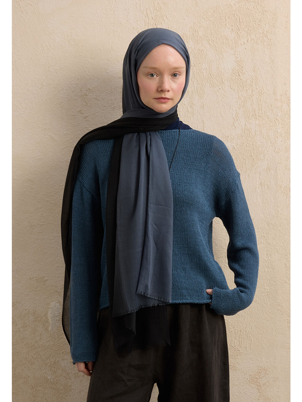 Modal Degrade Şal Siyah-Füme-2